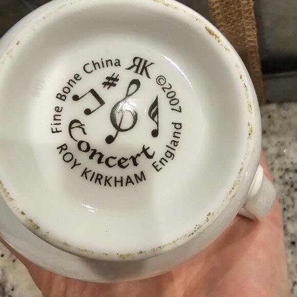 Porcelain Coffee Cup, Espresso Tea Cup, Saucer Violin Cello Musical Instruments - Picture 10 of 10